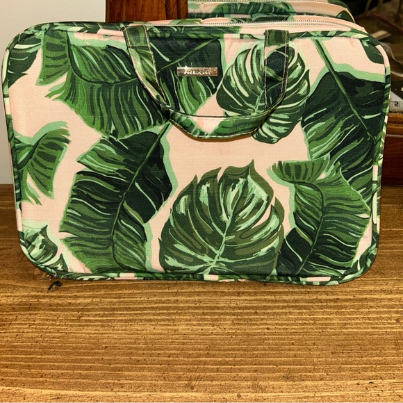 Green Leaf Print Laptop Bag - Picture 1 of 11